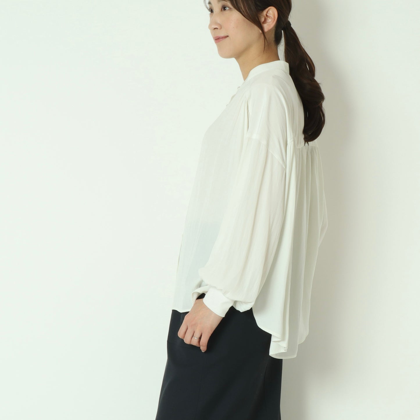 パールボタンドルマンスリーブシャツ  61025041