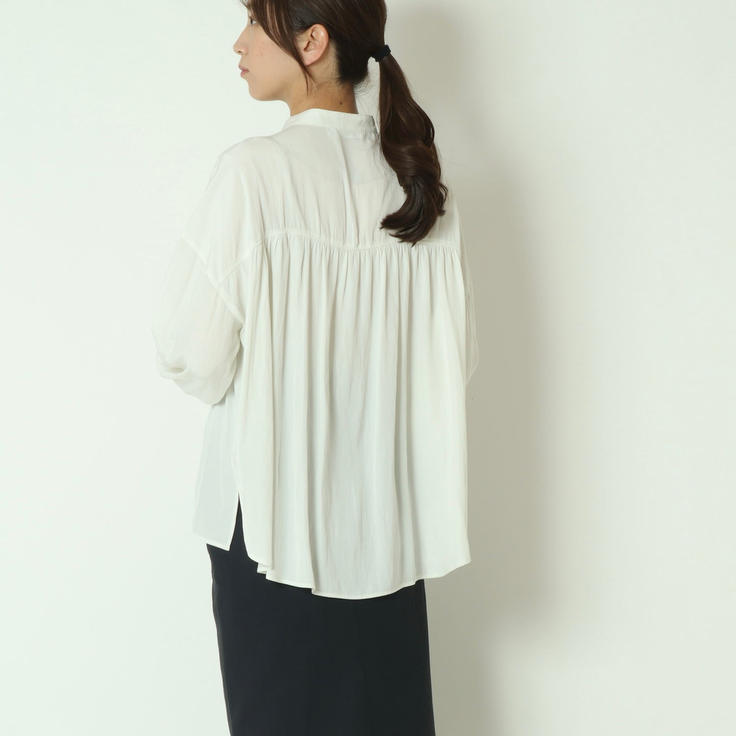 パールボタンドルマンスリーブシャツ  61025041