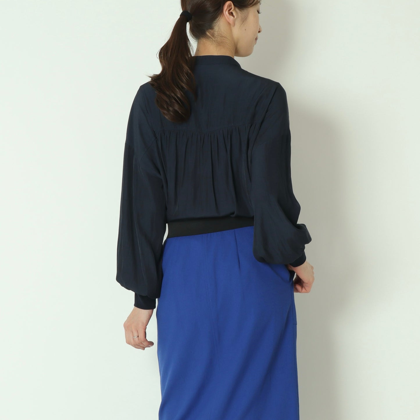 パールボタンドルマンスリーブシャツ  61025041