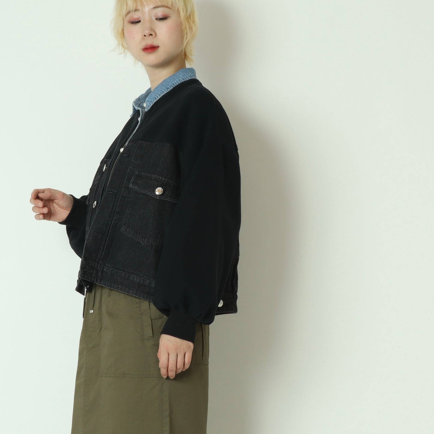 デニム×ダンボールドッキングブルゾン 61224015