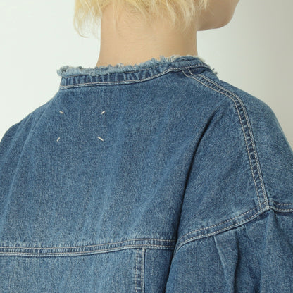 ノーカラーデニム ジャケット  62224000