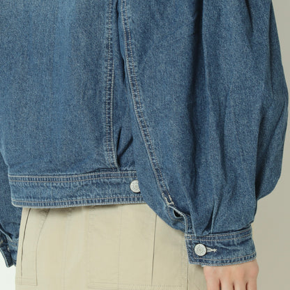 ノーカラーデニム ジャケット  62224000