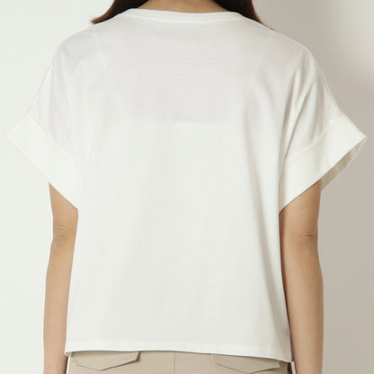 ロールアップハーフスリーブロゴＴシャツ　61025118