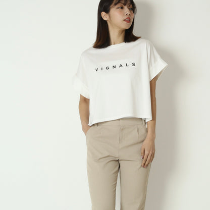 ロールアップハーフスリーブロゴＴシャツ　61025118