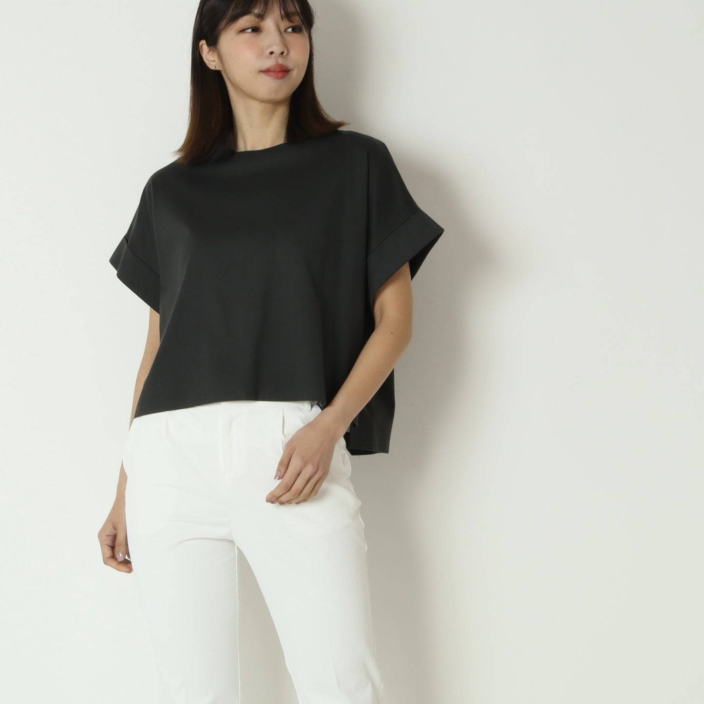 ロールアップハーフスリーブＴシャツ　61025119