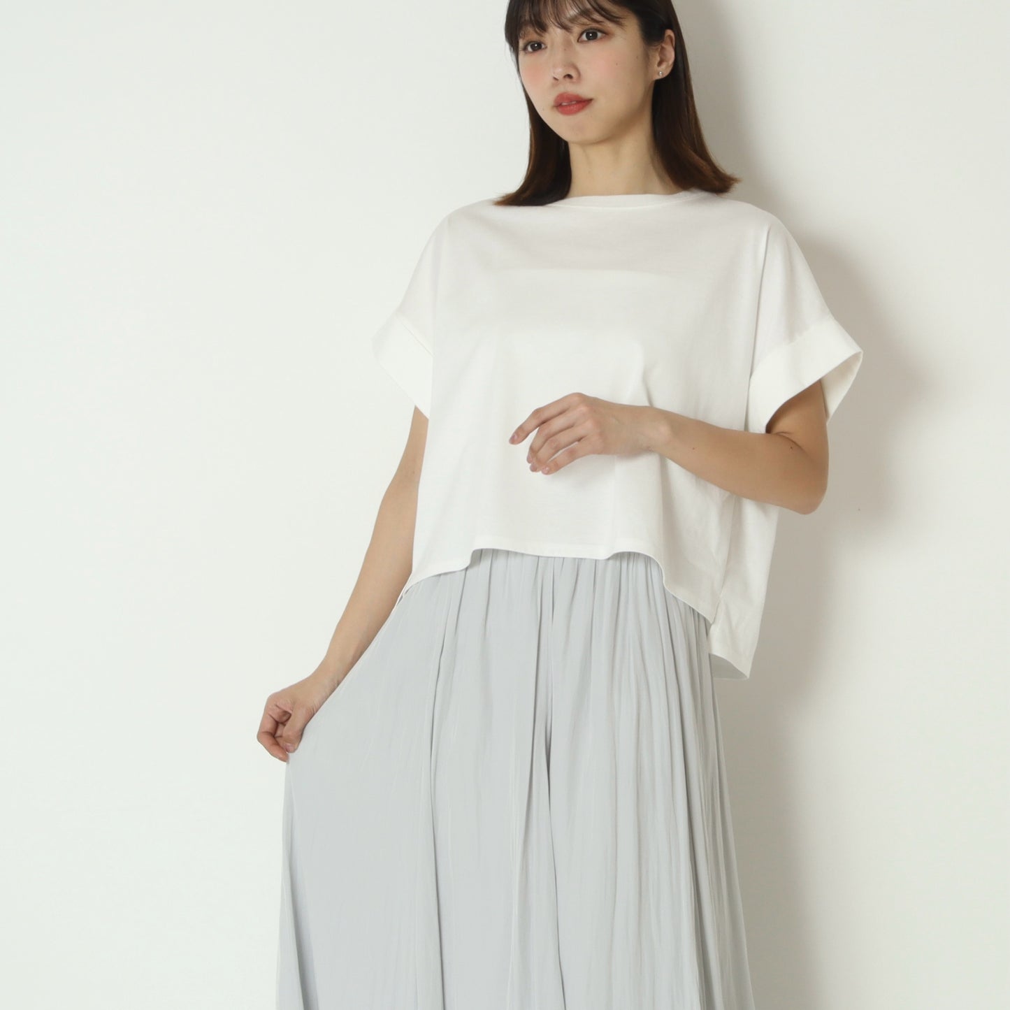 ロールアップハーフスリーブＴシャツ　61025119