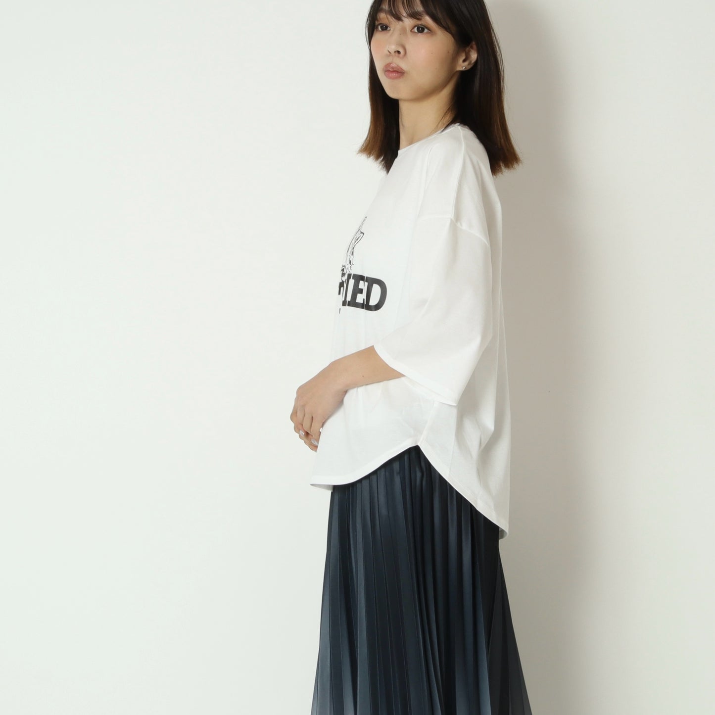 スムースコットンイラストロゴTシャツ　61035064