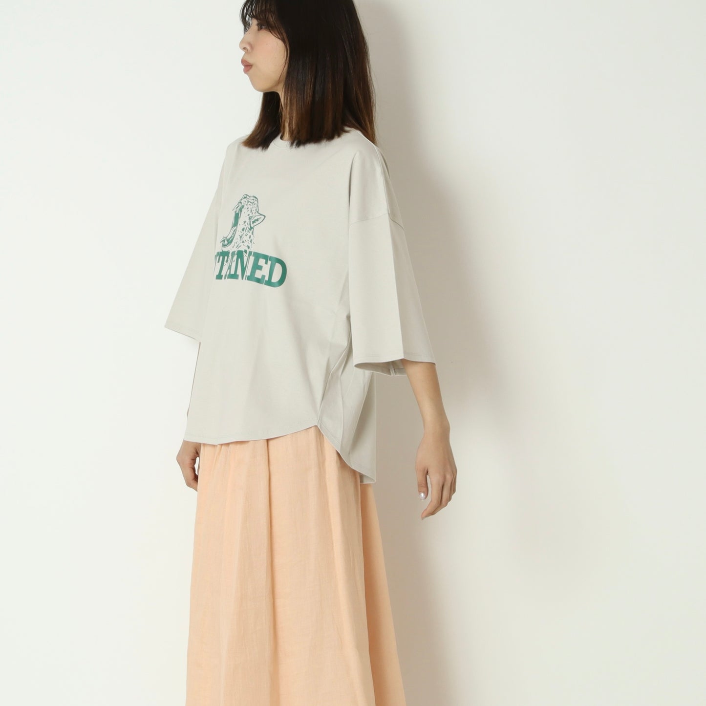 スムースコットンイラストロゴTシャツ　61035064