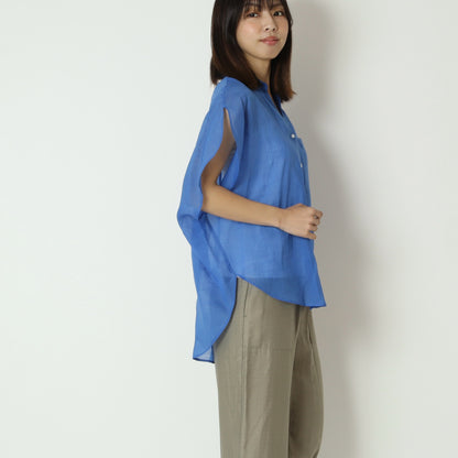 シアーリネンバックボタンスキッパーシャツ　61235051