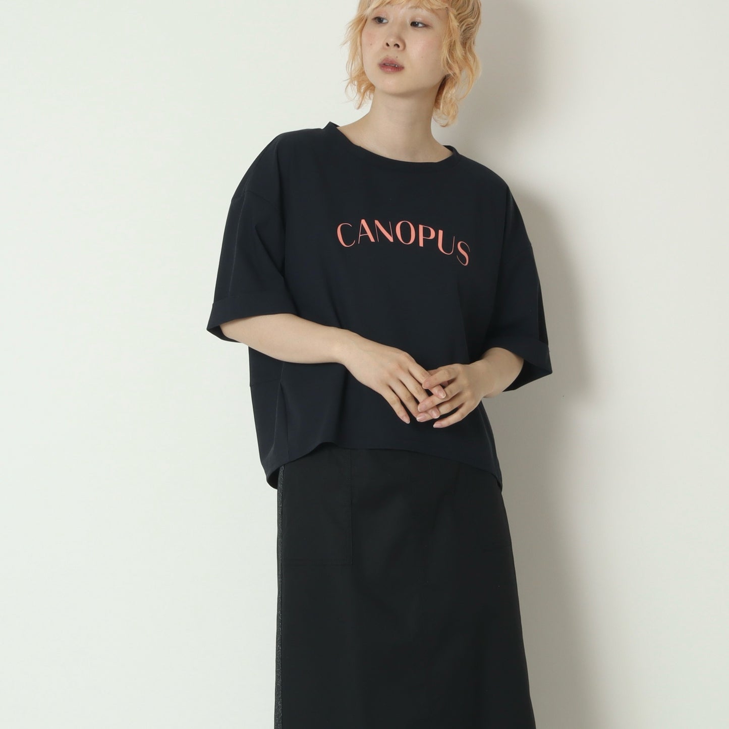 ナチュラルジャージーコクーンロゴTシャツ　61025197