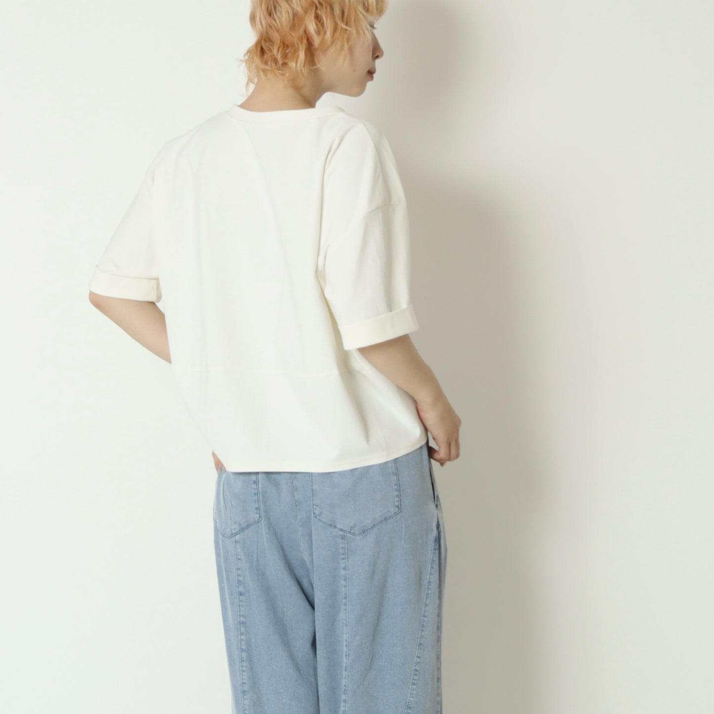 ナチュラルジャージーコクーンロゴTシャツ　61025197