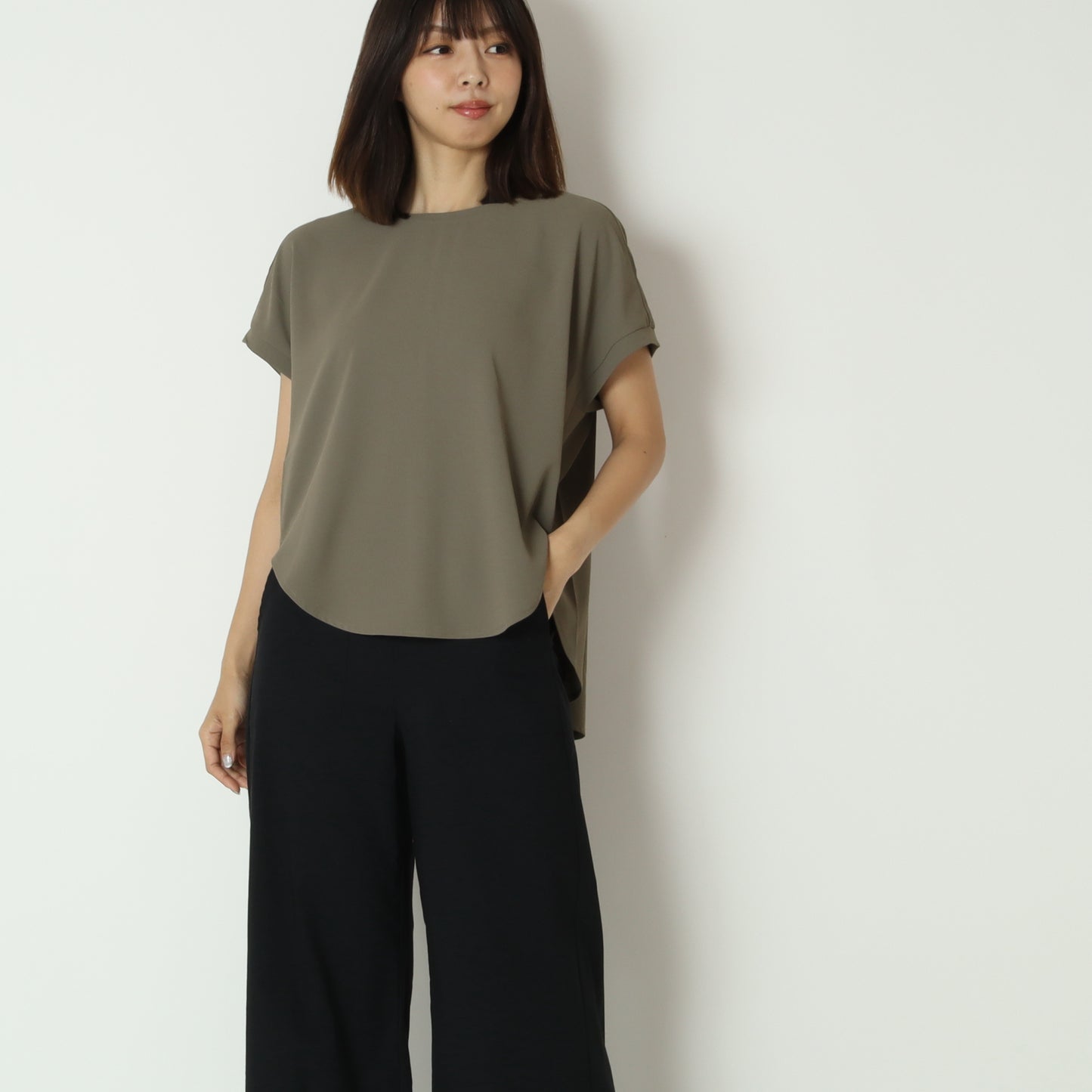 ズル美ジョーゼットフレンチTシャツ　61035049