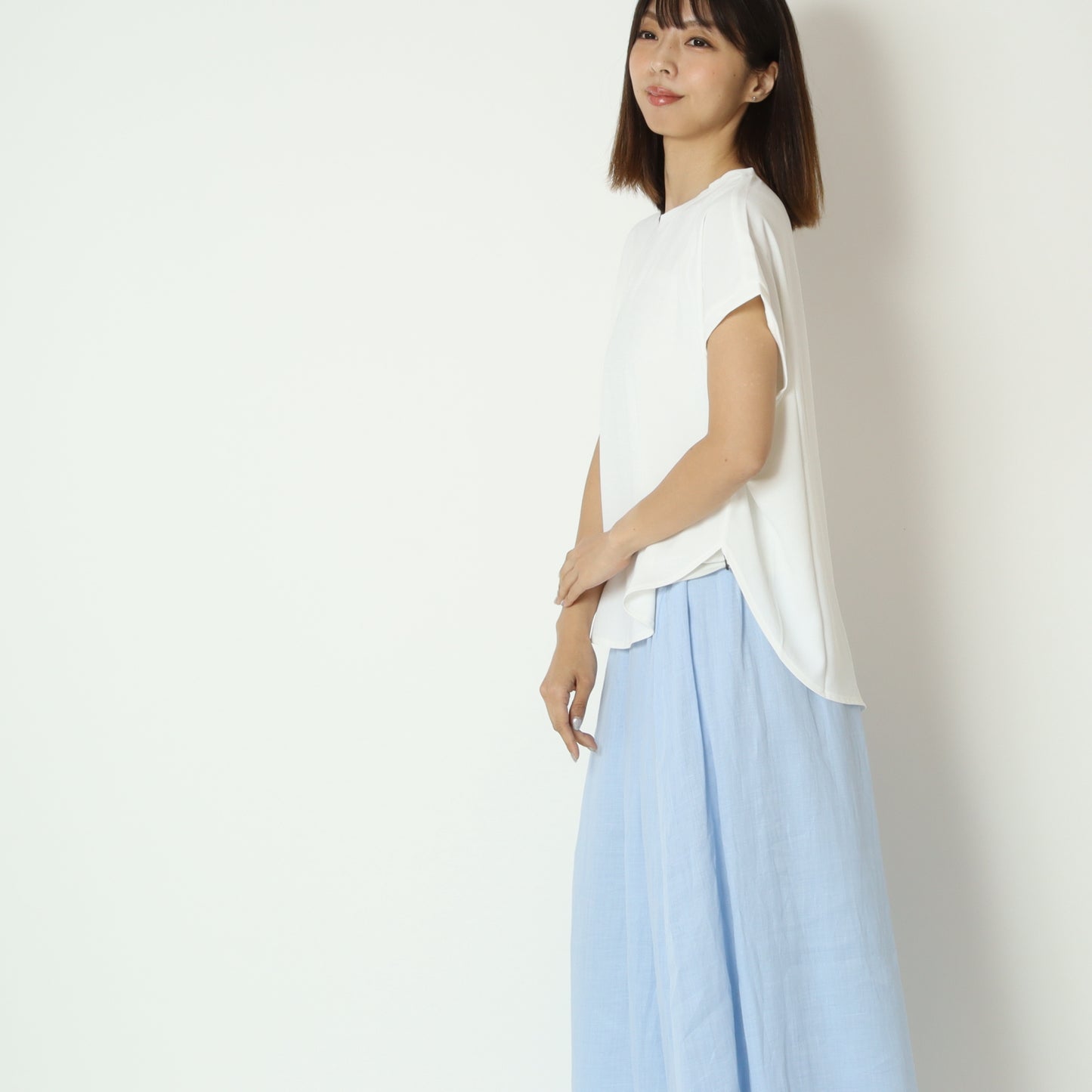 ズル美ジョーゼットフレンチTシャツ　61035049