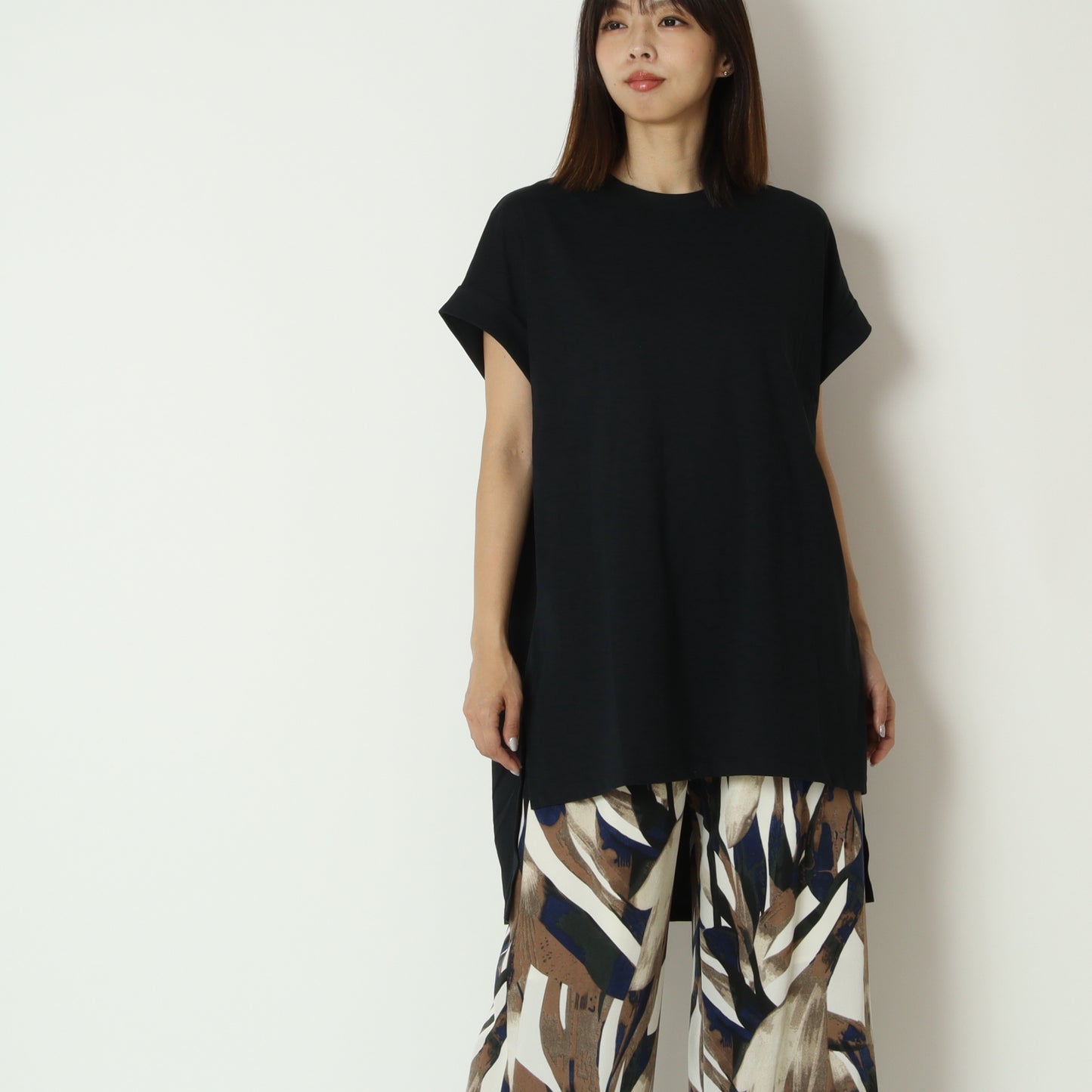 フレンチスリーブチュニックTシャツ　61295122