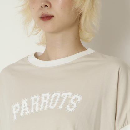 バイカラー袖リブロゴTシャツ　61025218