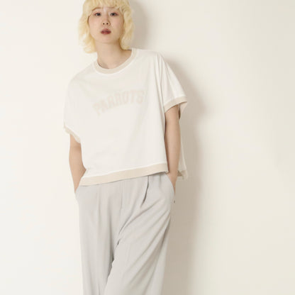 バイカラー袖リブロゴTシャツ　61025218