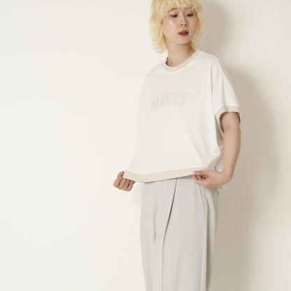 バイカラー袖リブロゴTシャツ　61025218
