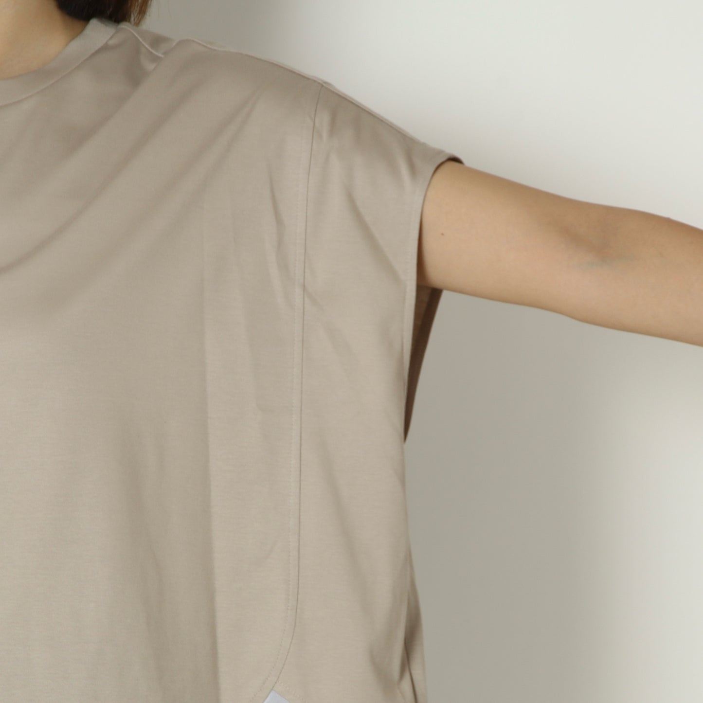 ナノシアトリコットオーガンジーコンビトップス　61025225