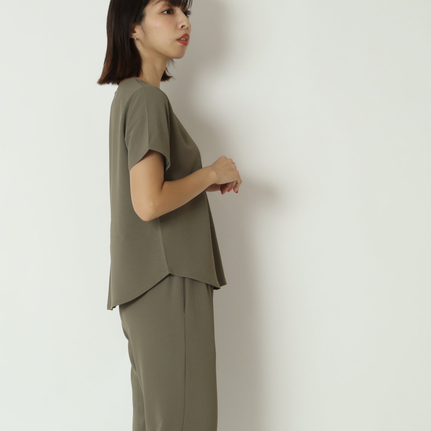 ズル美ジョーゼットシンプルTシャツ　5035508
