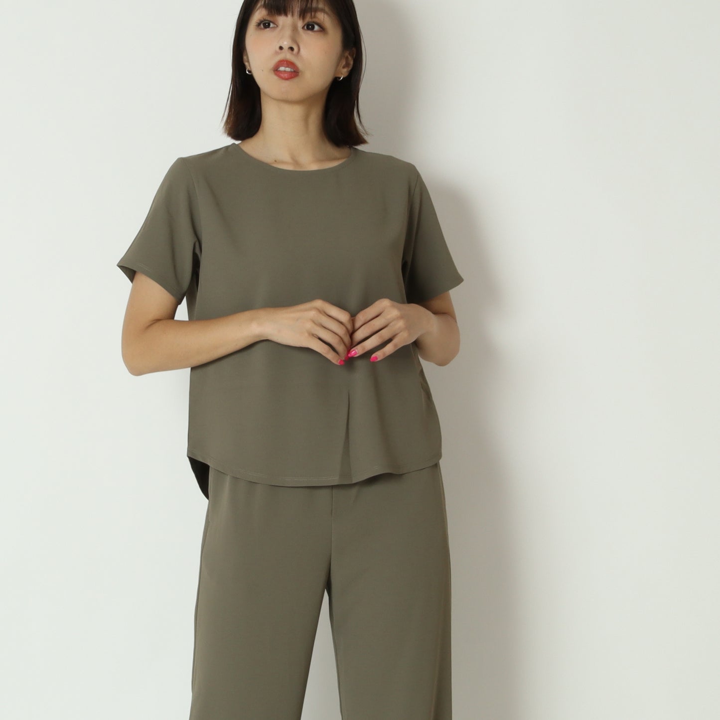 ズル美ジョーゼットシンプルTシャツ　5035508