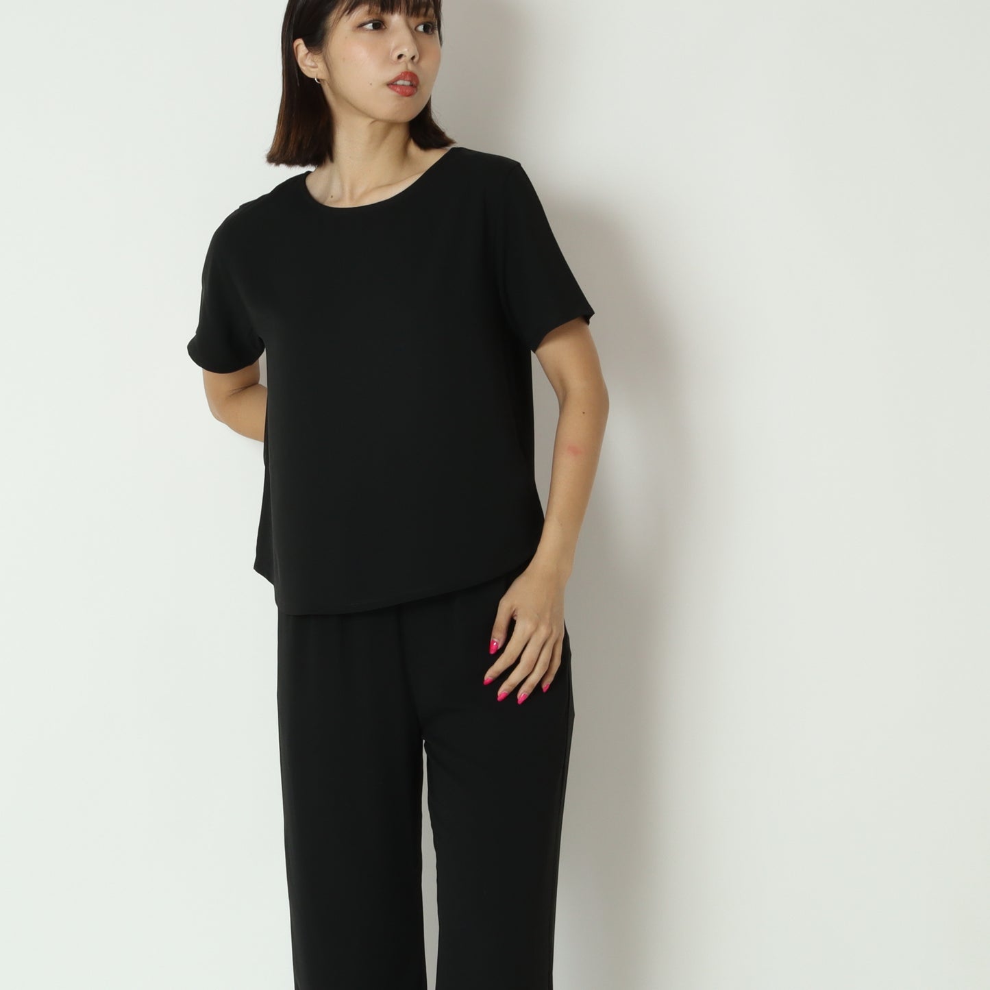 ズル美ジョーゼットシンプルTシャツ　5035508