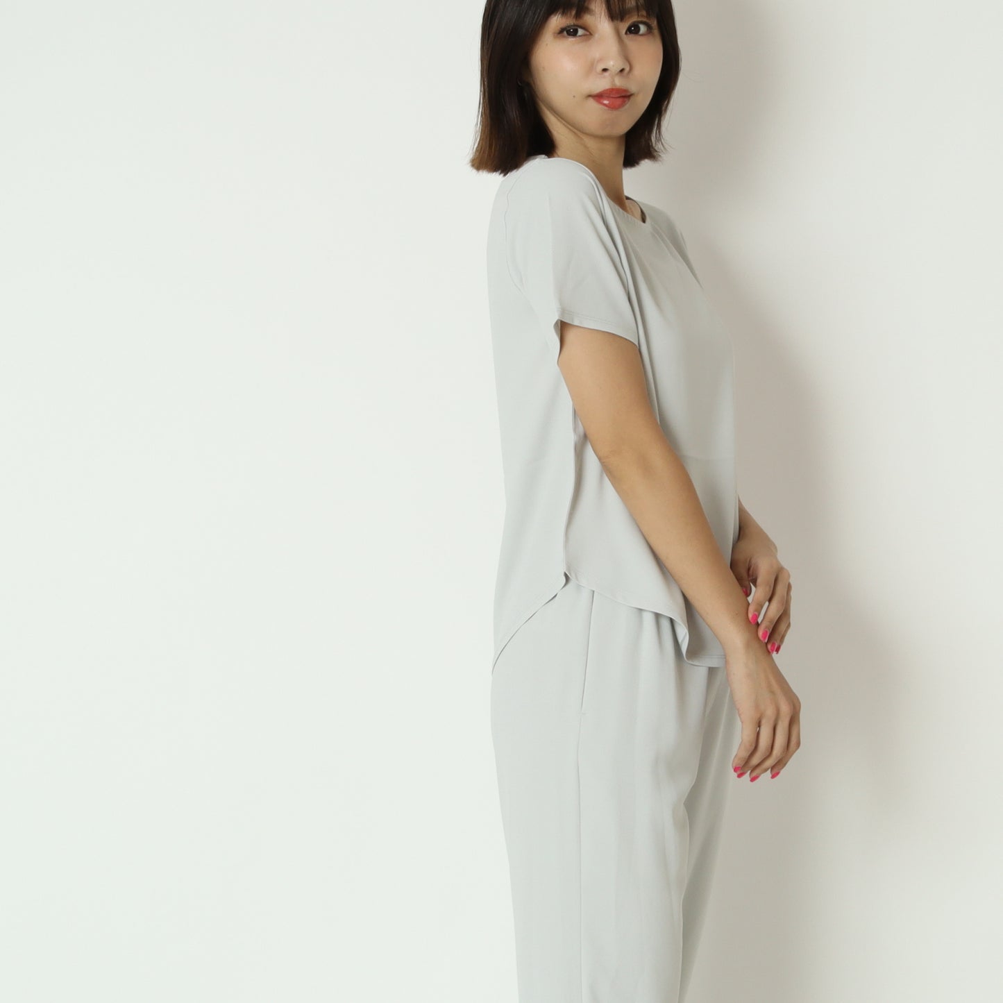 ズル美ジョーゼットシンプルTシャツ　5035508