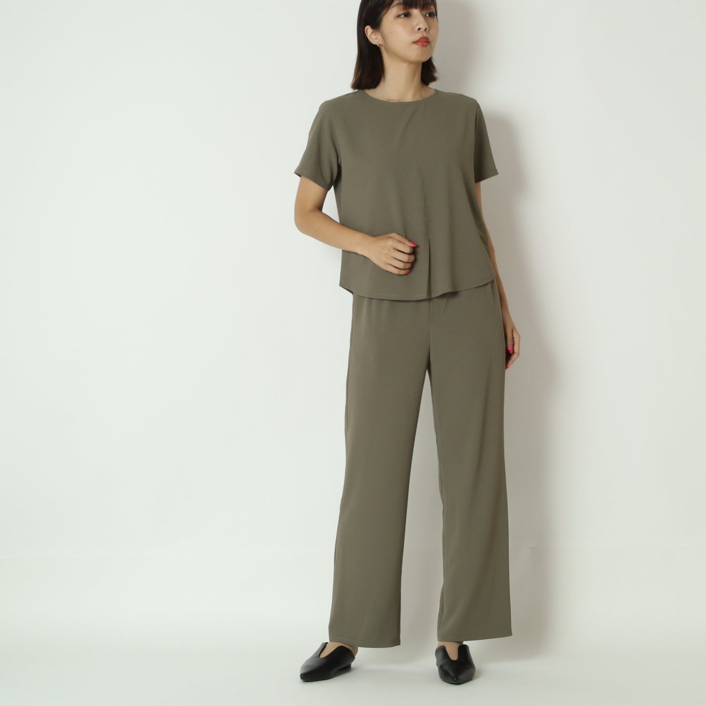 ズル美ジョーゼットシンプルTシャツ　5035508