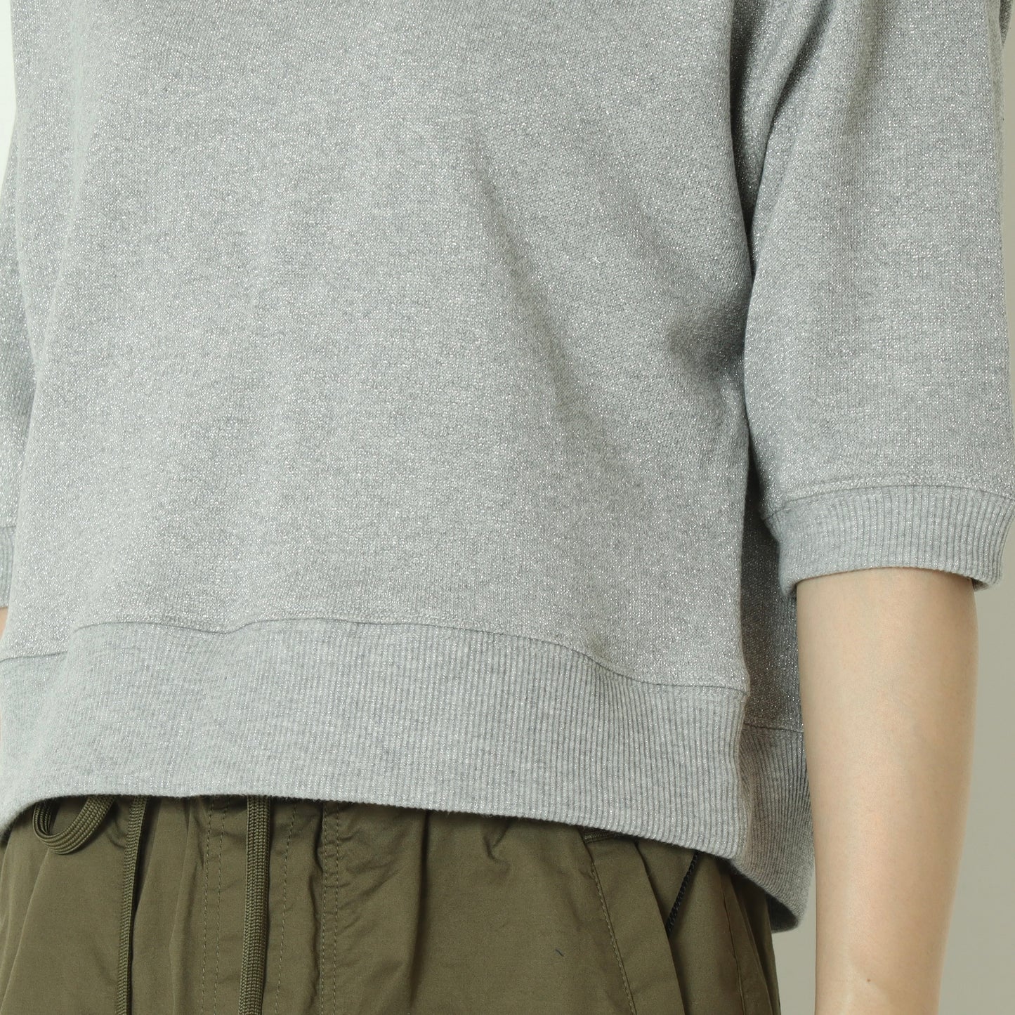 ラメブレンド裏毛ラグラントップス  16211