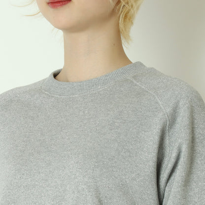 ラメブレンド裏毛ラグラントップス  16211