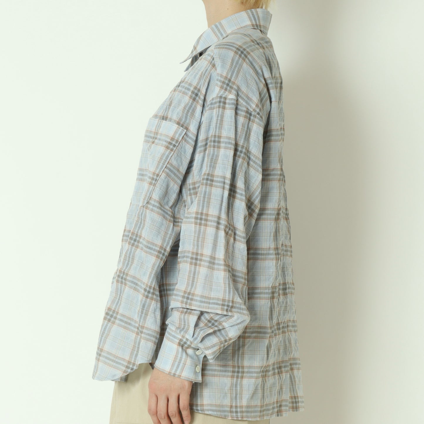 チェック柄シャツブラウス  24071