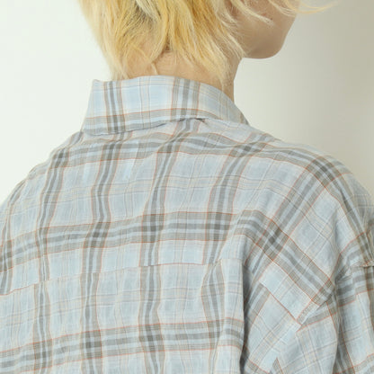 チェック柄シャツブラウス  24071