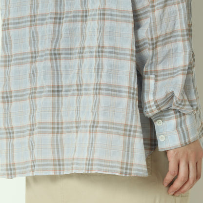 チェック柄シャツブラウス  24071