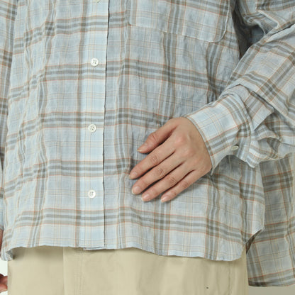 チェック柄シャツブラウス  24071