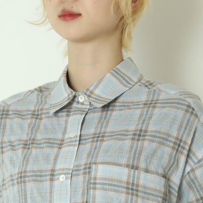 チェック柄シャツブラウス  24071