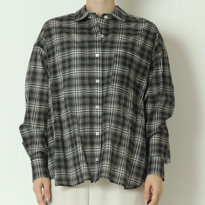 チェック柄シャツブラウス  24071