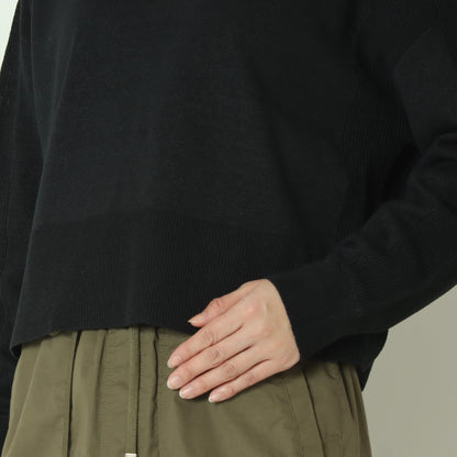和紙混クロップドニットトップス　95204