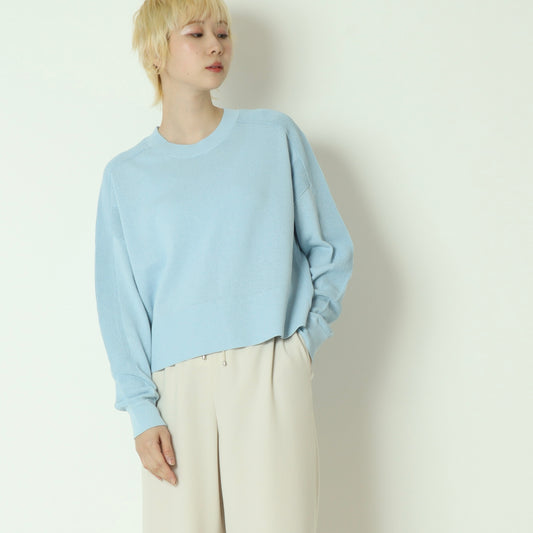 和紙混クロップドニットトップス　95204