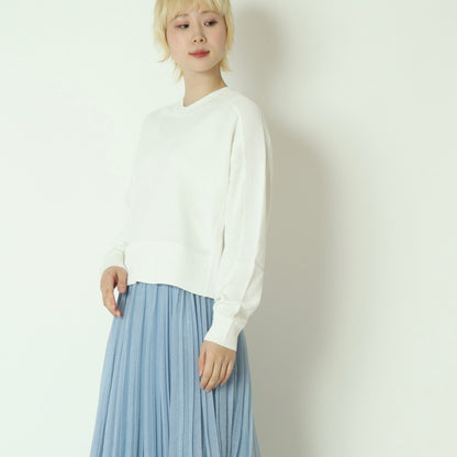 和紙混クロップドニットトップス　95204