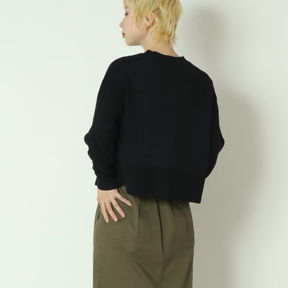 和紙混クロップドニットトップス　95204