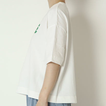 テープロゴ五分袖Tシャツ　14142