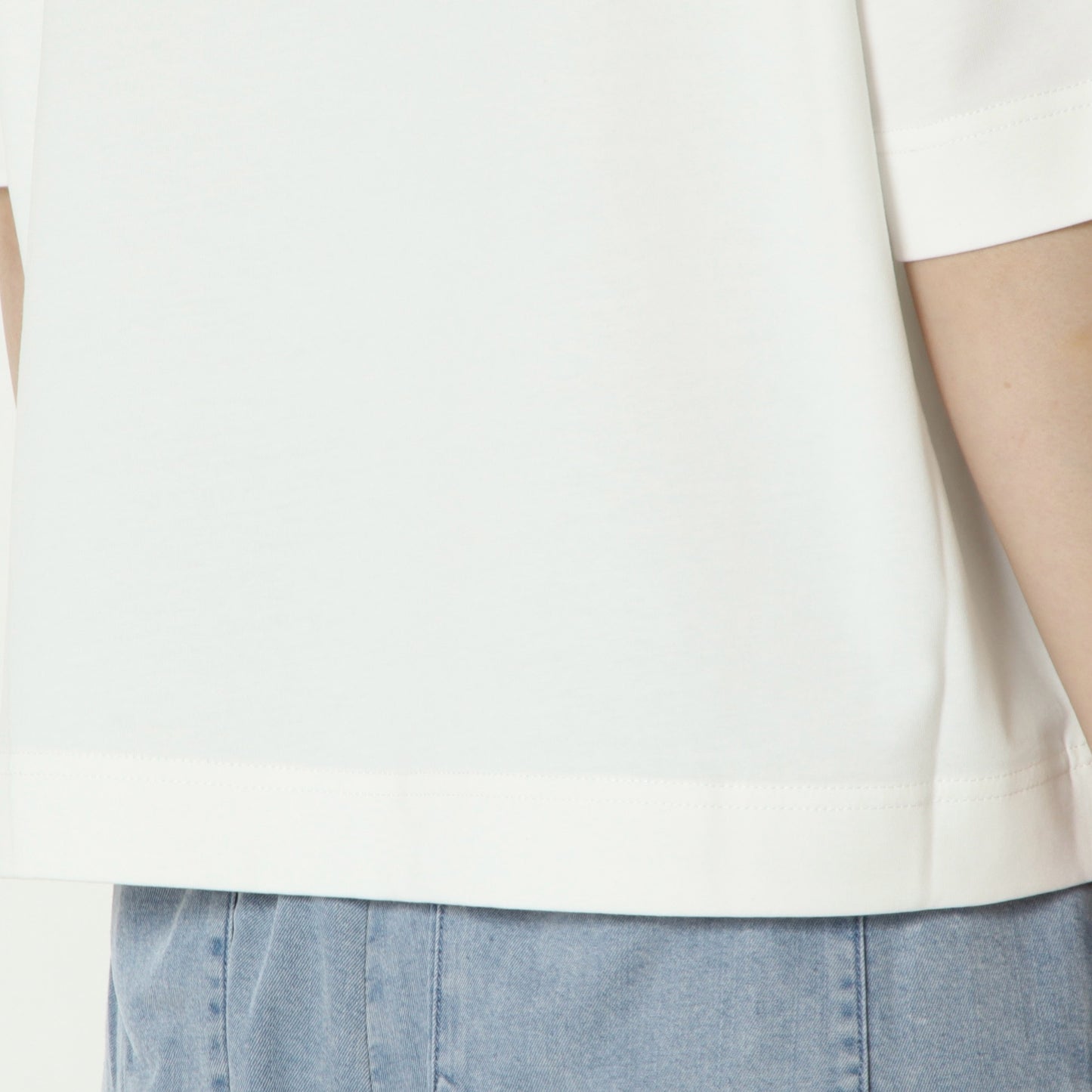 テープロゴ五分袖Tシャツ　14142