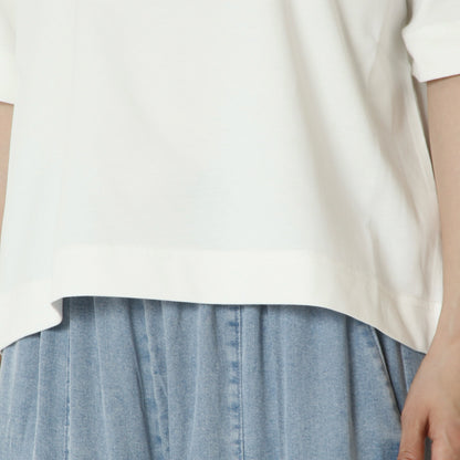 テープロゴ五分袖Tシャツ　14142
