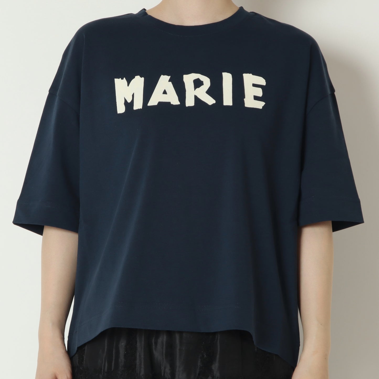 テープロゴ五分袖Tシャツ　14142