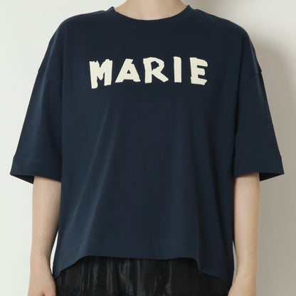 テープロゴ五分袖Tシャツ　14142