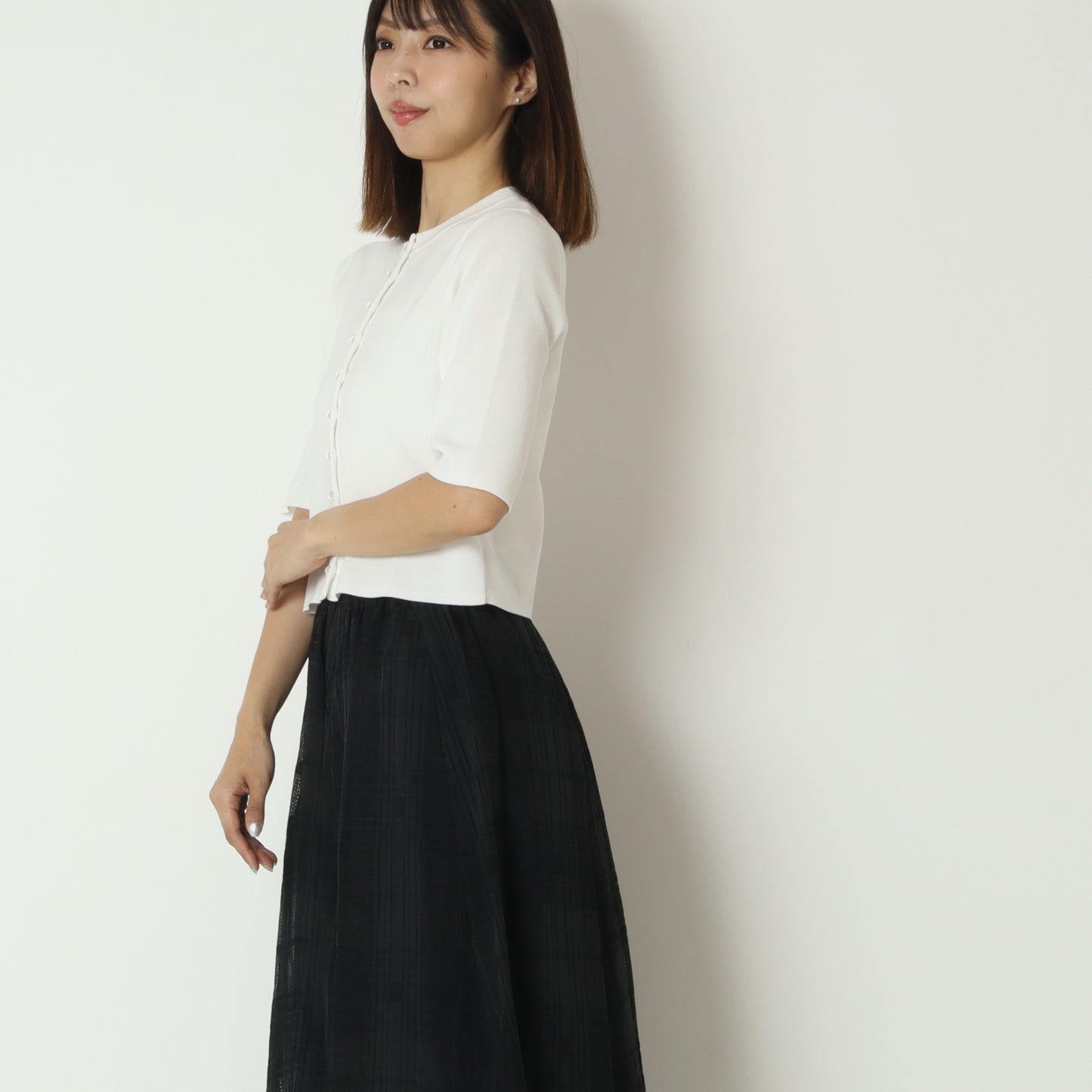 UVカットドライタッチニットカーディガン　95214