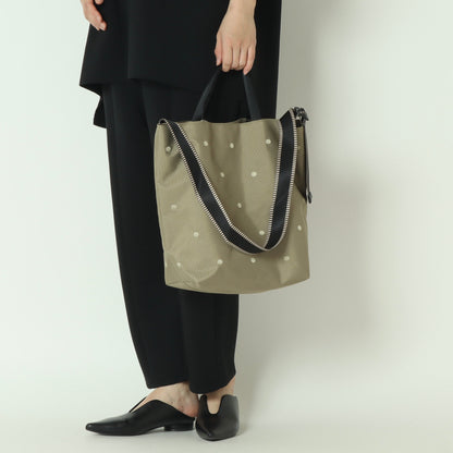 ドット刺繍ナイロン2wayショルダー　010080100