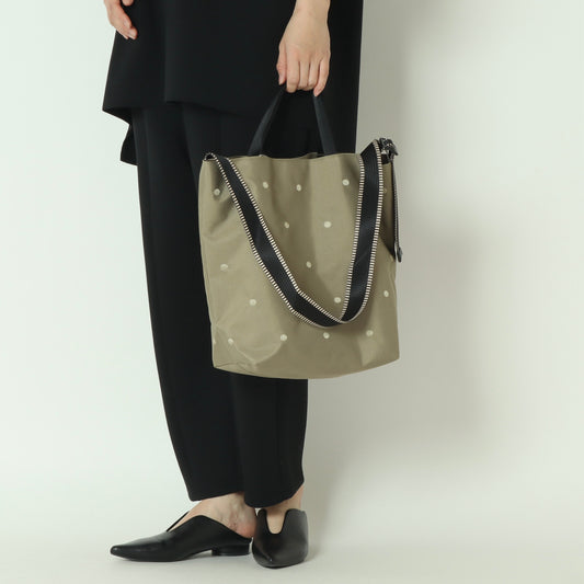 ドット刺繍ナイロン2wayショルダー　010080100