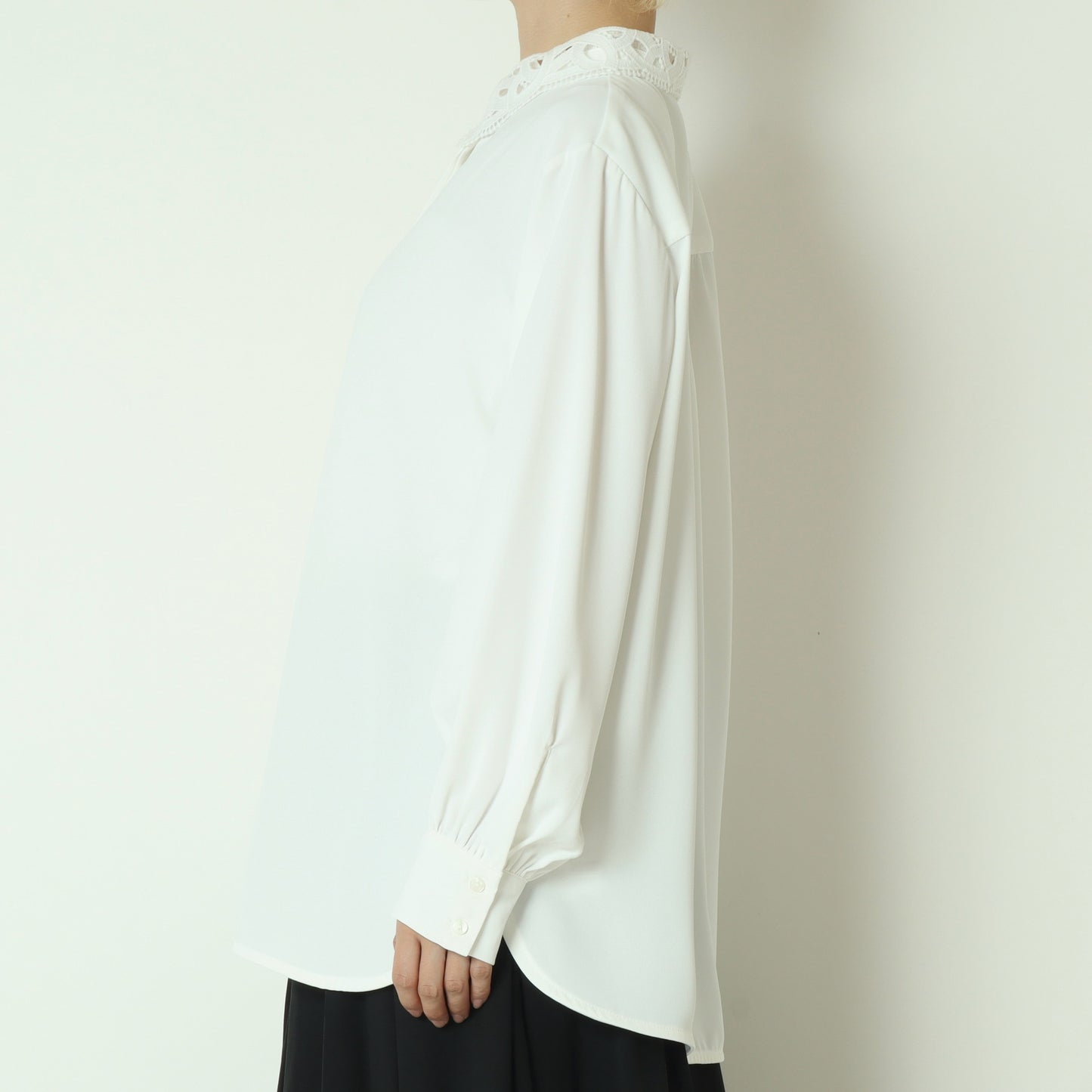 2wayレース衿とろみシャツ  793203