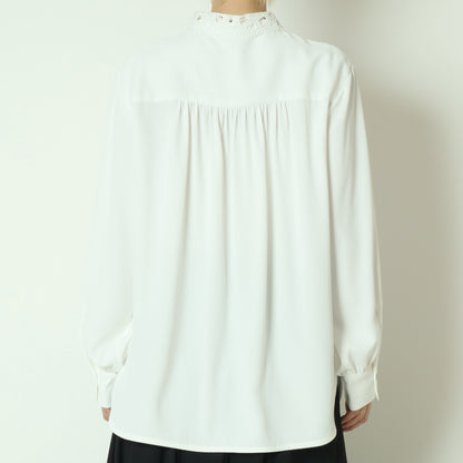 2wayレース衿とろみシャツ  793203