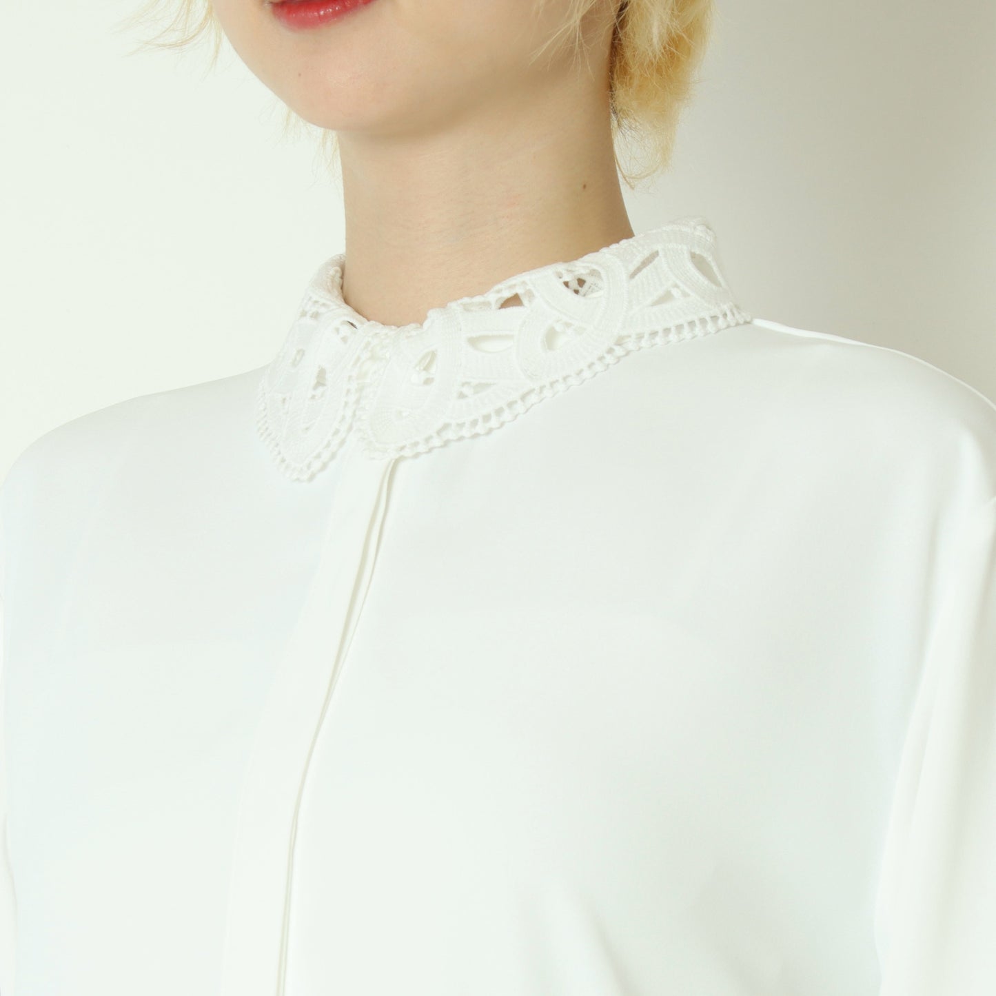 2wayレース衿とろみシャツ  793203